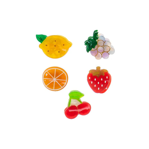 Meyve Salatası Mini Saç Klips Seti – 5’li Renkli Toka